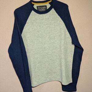 Abercrombie & Fitch Navy and Light Gray Pullover